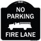 Signmission No Parking Fire Lane with Graphic Heavy-Gauge Aluminum Architectural Sign, 18" x 18", BW-1818-23624 A-DES-BW-1818-23624 - alternate 1